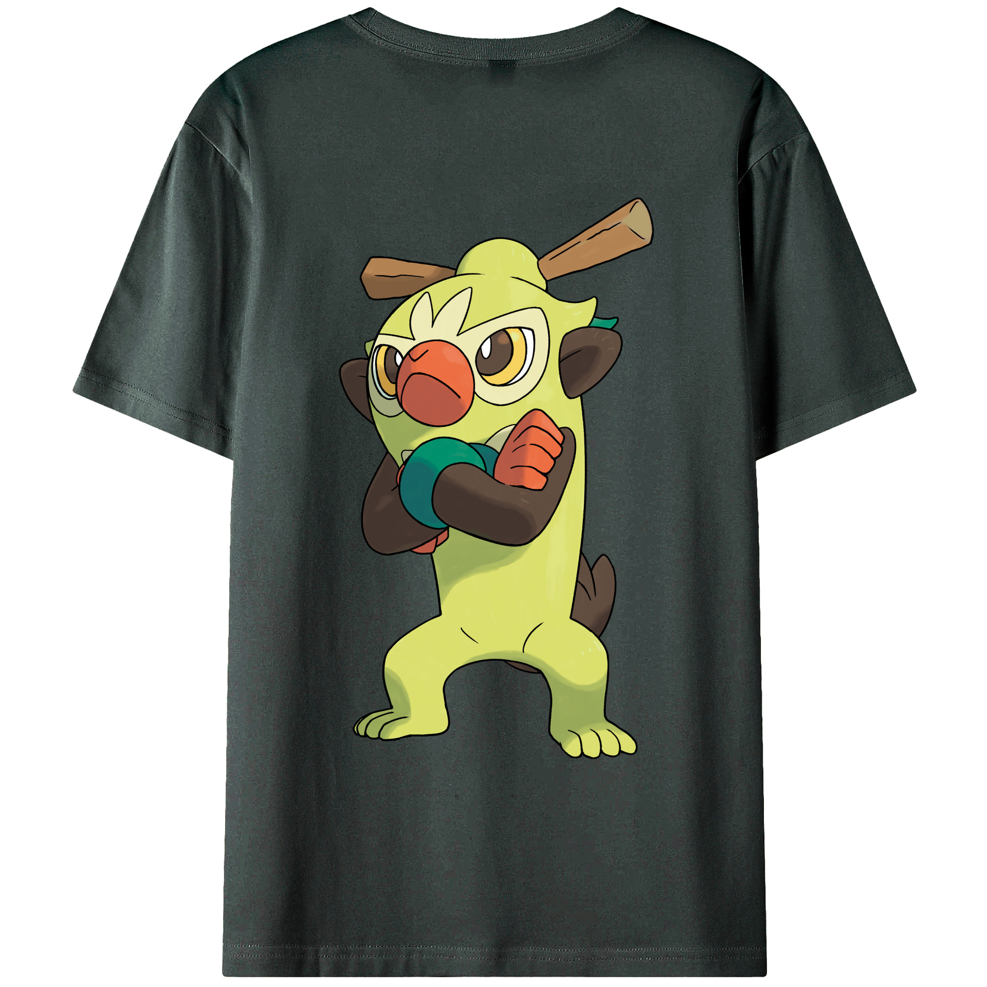 （画像用） ポケットモンスター Pokémon 綿100％ メンズ半袖Tシャツ（バックプリント） 通気性